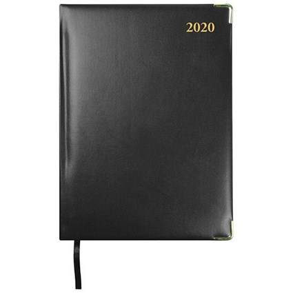 Collins 2020 Classic Appointment Manager Diary, Day to a Page, 190x260mm, Black