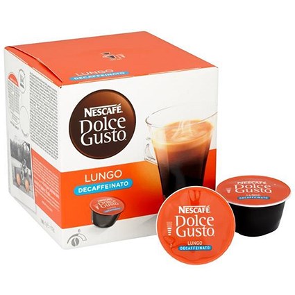 Nescafe Lungo Decaf Capsules for Dolce Gusto Machine - 48 Servings