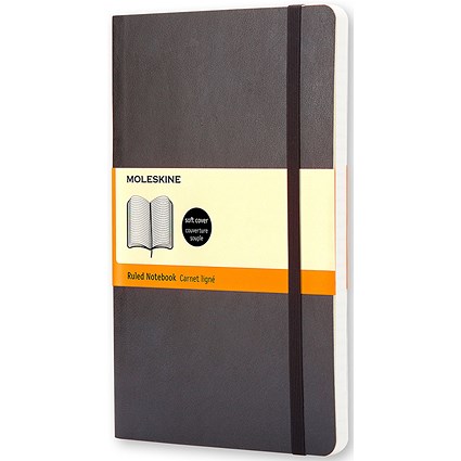 Moleskine Notebook, Soft Cover, A4, Ruled, 240 Pages, Black