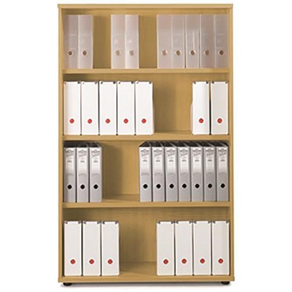 Sonix Medium Tall Bookcase / 3 Shelves / 1600mm High / Oak