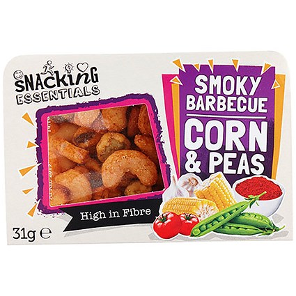 Snacking Essentials Smokey Barbecue Corn and Peas Snack Pot - Pack of 9