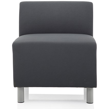 Trexus Melia Fabric Straight Back Sofa - Grey