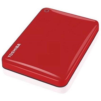 Toshiba Canvio Advance Hard Drive, USB 3.0 and 2.0, 1TB, Red