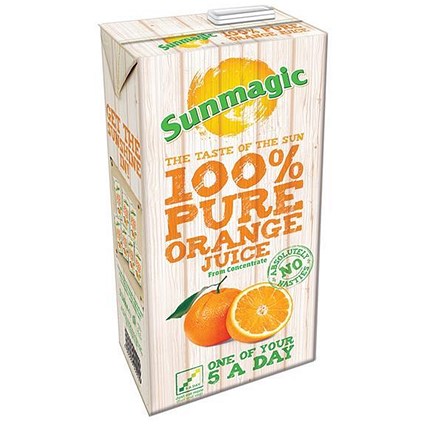 Sunmagic Pure Orange Juice - 12 x 1 Litre Cartons