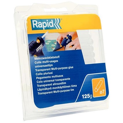 Rapid Multipurpose Glue Sticks / 125g / Pack of 50