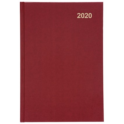 5 Star 2020 Diary, Day to a Page, A5, Red