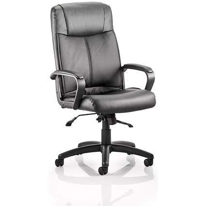 Trexus Plaza Leather Executive Chair, Black