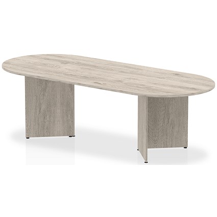 Trexus Arrowhead Boardroom Table, 2400mm Wide, Grey Oak