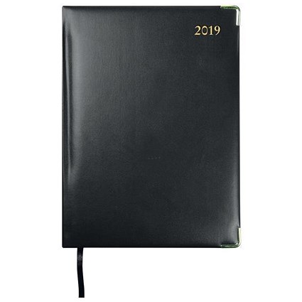 Collins 2019 Classic Desk Diary / Day Per Page / 210 x 148mm / Black