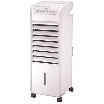 Oscillating Air Cooler With Remote Control / 55W / Timer / White