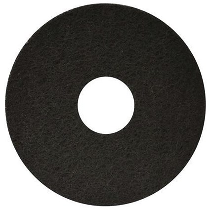 Maxima 17in Floor Polish Pads / Black / Pack of 5