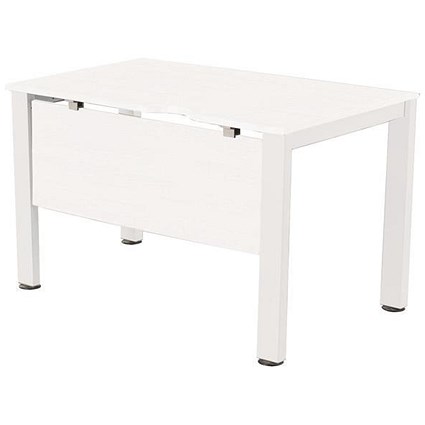 Sonix 800mm Rectangular Desk / White Legs / White