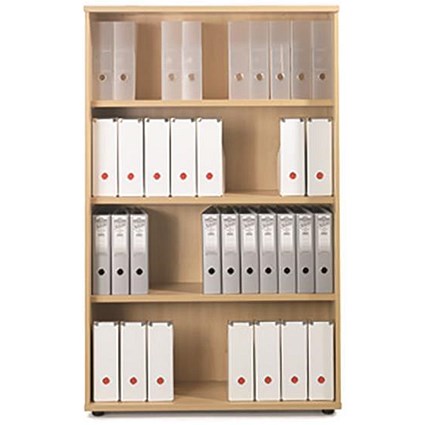 Sonix Medium Tall Bookcase / 3 Shelves / 1600mm High / Maple