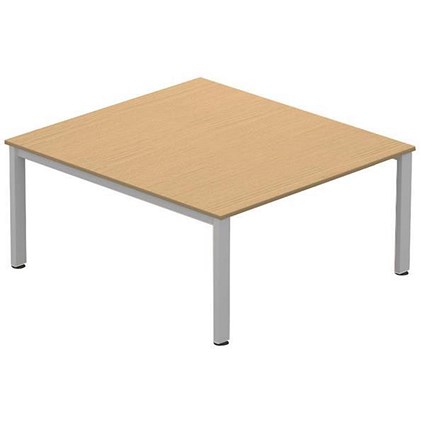 Sonix Meeting Table / Silver Legs / 1400mm / Beech