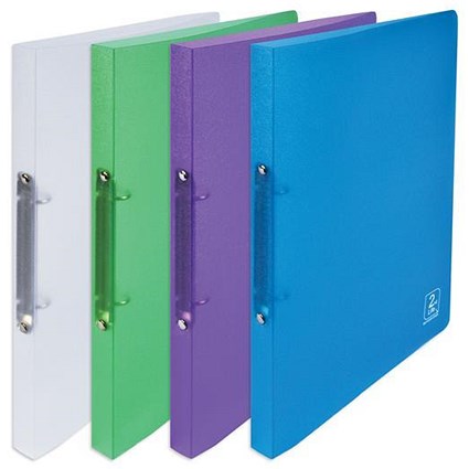 Elba 2nd Life Recycled Ring Binder / A4 / 2 O-Ring / 20mm Spine / Assorted / Pack of 4