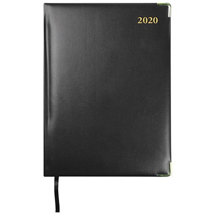 Collins 2020 Classic Appointment Compact Desk Diary, Day to a Page, 210x148mm, Black