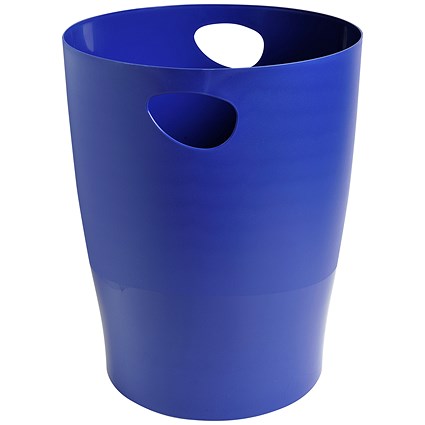 Exacompta Forever Waste Bin, Recycled Plastic, 15 Litres, Blue