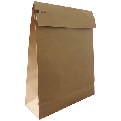 Kraft Mailer Eco Expanding Envelopes,C5, Block Bottom, 40mm Side Gussets, Double Peel and Seal, Manilla, Pack of 50