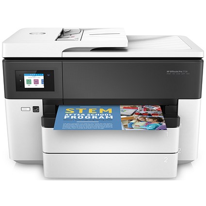 HP OfficeJet Pro 7730 Inkjet Printer, Multifunctional, A3, WiFi,White/Black, Ref Y0S19A