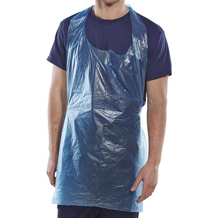 Click Once Disposable Apron, Medium, Blue, Pack of 1000