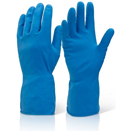 Click 2000 Household Gloves, Medium Weight, Small, Blue, Pack of 10