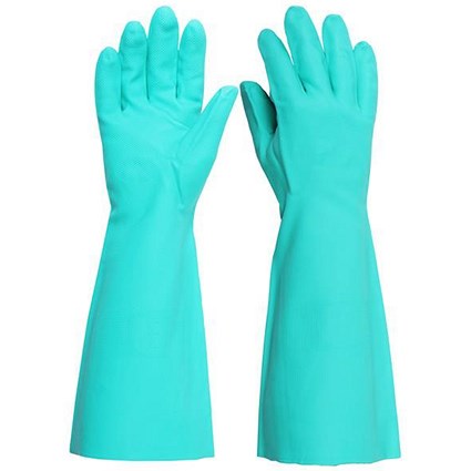 Click 2000 Nitrile Gloves, 18 inch, Large, Green, Pack of 5