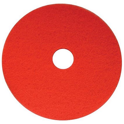 Maxima 15in Floor Polish Pads / Red / Pack of 5