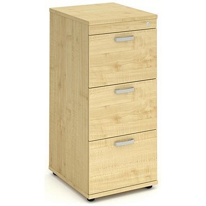 Trexus Foolscap Filing Cabinet, 3-Drawer, Maple