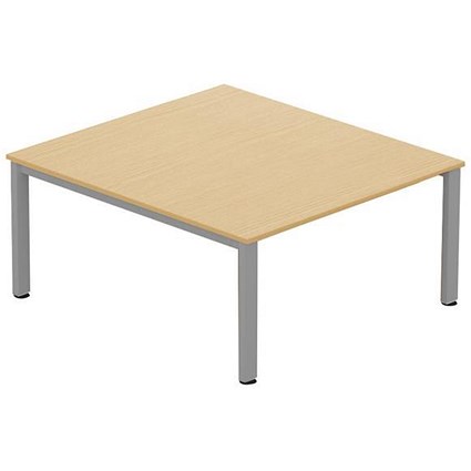 Sonix Meeting Table / Silver Legs / 1400mm / Oak