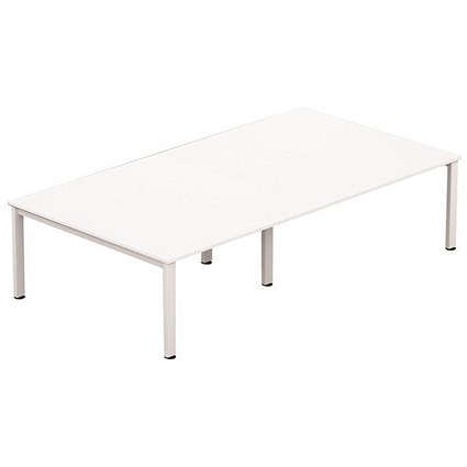 Sonix Meeting Table / White Legs / 2800mm / White