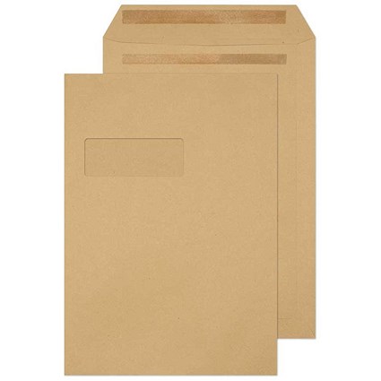 ValueX Everyday Envelopes C4 Manilla Pocket Window Self Seal 115gsm 324x229mm (Pack 250) -