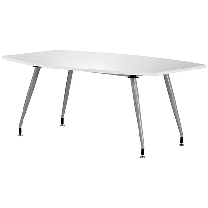 Trexus Boardroom Table, Writable Gloss, 1800mm Wide, White