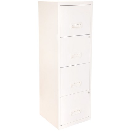 Pierre Henry A4 Maxi Filing Cabinet, 4-Drawer, White