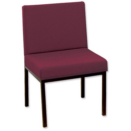 Trexus Reception Chair Traditional Metal Deep-cushioned W520xD660xH790mm Burgundy