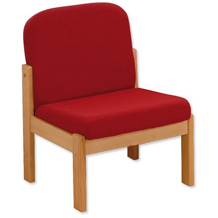 Trexus Beech Frame Reception Chair - Burgundy