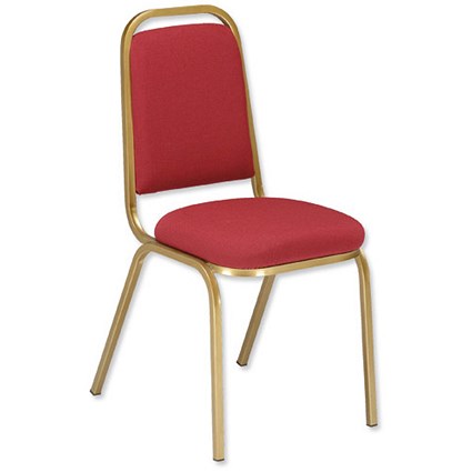 Trexus Banqueting Chair / Gold Frame / Burgundy