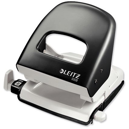 Leitz Nexxt 5008 Punch 2-Hole Metal Medium-duty Capacity 30x 80gsm Black and Grey