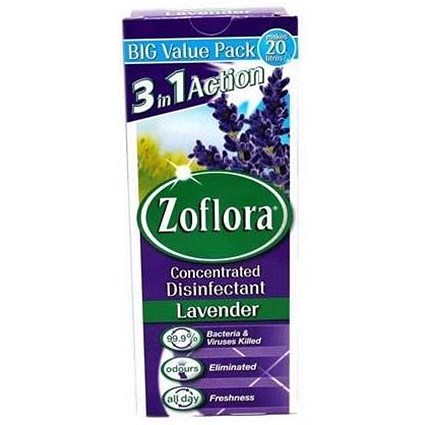 Zoflora Concentrated Disinfectant, Lavender, Makes 20 Litres, 500ml