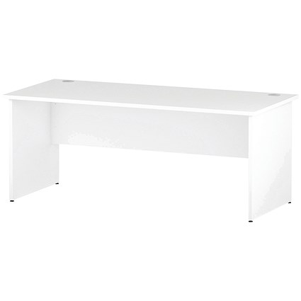 Trexus 1800mm Rectangular Desk, Panel Legs, White