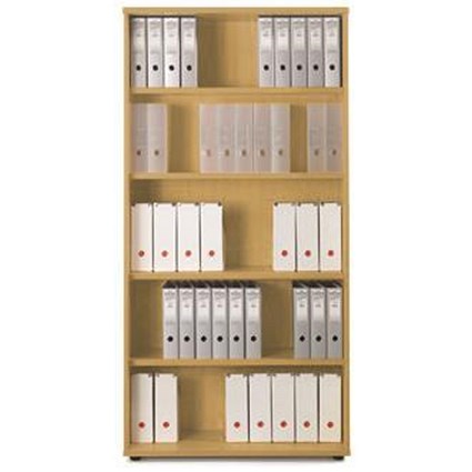 Sonix Tall Bookcase / 4 Shelves / 2000mm High / Oak