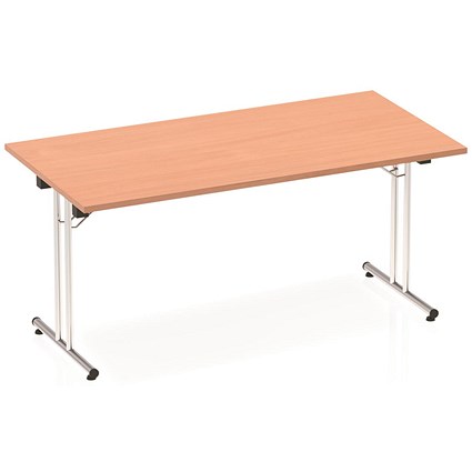 Sonix Rectangular Folding Table, 1600mm, Beech