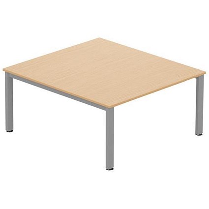 Sonix Meeting Table / Silver Legs / 1400mm / Maple