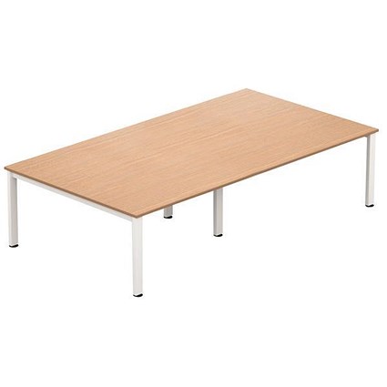 Sonix Meeting Table / White Legs / 2800mm / Beech