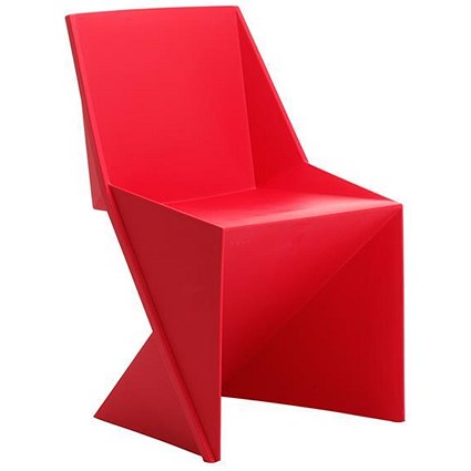 Trexus Freedom Polypropylene Visitor Stacking Chair - Red