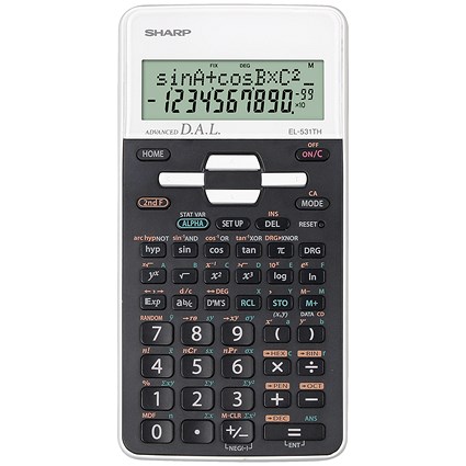 Sharp EL-W531 Scientific Calculator, 335 Functions, White