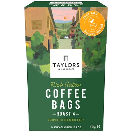 Taylors Rich Italian Coffee Bags - Pack of 10