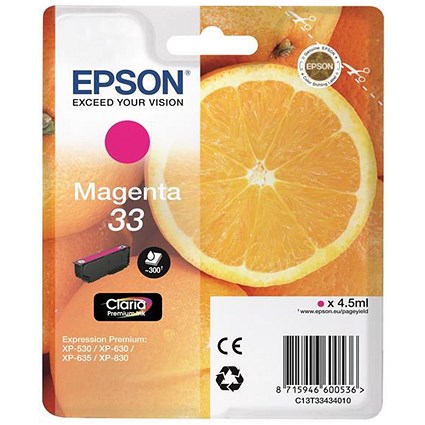 Epson T33 Magenta Inkjet Cartridge
