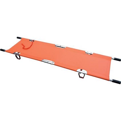 Click Medical Two Fold Stretcher, Lightweight with Carrying Bag, Orange