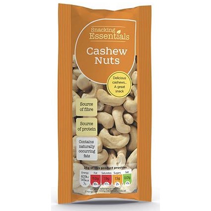 Snacking Essentials Cashews, 50g Bags, Pack of 16