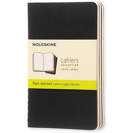Moleskine Cahier Journals Casebound Ruled 70gsm 80pp 130x210mm Black